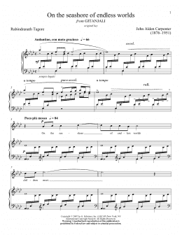 page one of On The Seashore Of Endless Worlds (Piano & Vocal)