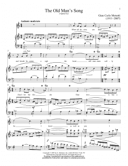 page one of The Old Man's Song (Piano & Vocal)