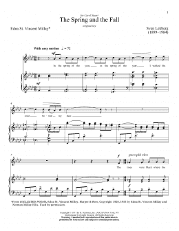 page one of The Spring And The Fall (Piano & Vocal)