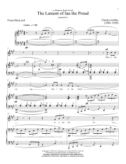page one of The Lament Of Ian The Proud (Piano & Vocal)