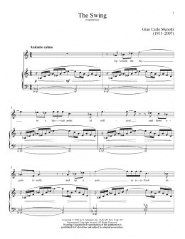 page one of The Swing (Piano & Vocal)