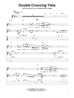 page one of Double Crossing Time (Guitar Tab (Single Guitar))