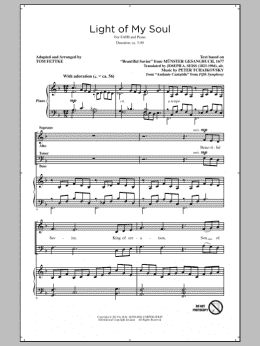 page one of Light Of My Soul (SATB Choir)