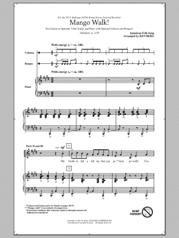 page one of Mango Walk (Unison Choir)