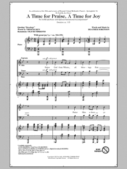 page one of A Time For Praise, A Time For Joy (SATB Choir)
