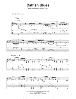 page one of Catfish Blues (Guitar Tab (Single Guitar))