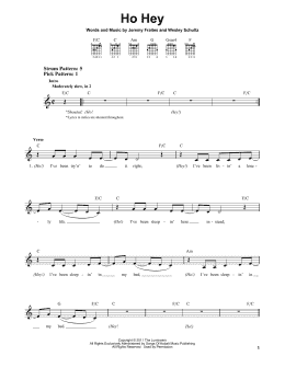 page one of Ho Hey (Easy Guitar)