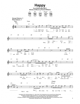 page one of Happy (Easy Guitar)
