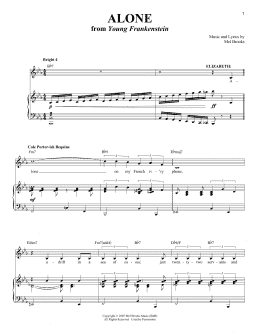 page one of Alone (Piano & Vocal)