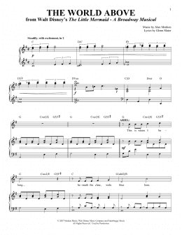 page one of The World Above (Piano & Vocal)