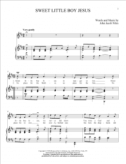 page one of Sweet Little Boy Jesus (Piano & Vocal)