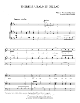 page one of There Is A Balm In Gilead (Piano & Vocal)