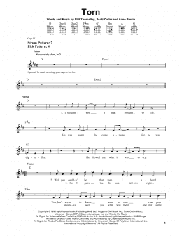page one of Torn (Easy Guitar)