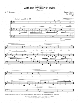 page one of With Rue My Heart Is Laden (Piano & Vocal)