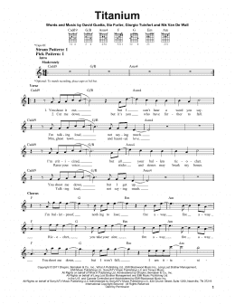 page one of Titanium (feat. Sia) (Easy Guitar)