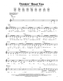 page one of Thinkin' 'Bout You (Easy Guitar)