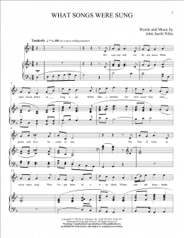 page one of What Songs Were Sung (Piano & Vocal)