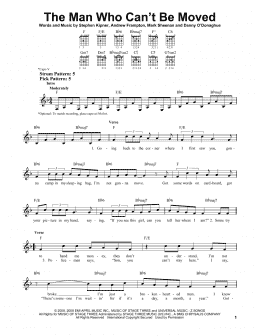 page one of The Man Who Can't Be Moved (Easy Guitar)