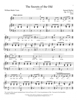 page one of The Secrets Of The Old (Piano & Vocal)