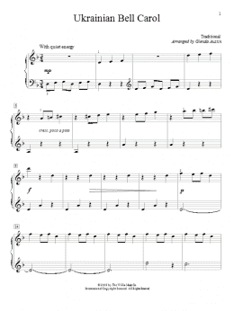 page one of Ukrainian Bell Carol (Educational Piano)