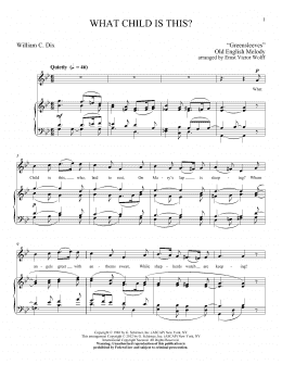 page one of What Child Is This (Piano & Vocal)