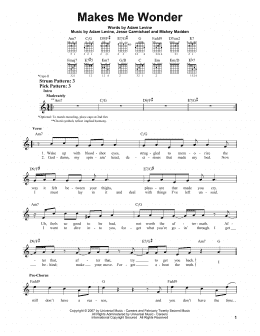page one of Makes Me Wonder (Easy Guitar)