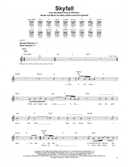 page one of Skyfall (Easy Guitar)