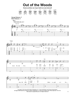 page one of Out Of The Woods (Easy Guitar Tab)