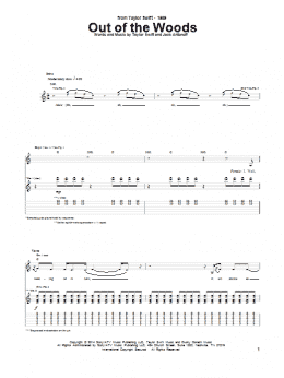 page one of Out Of The Woods (Guitar Tab)