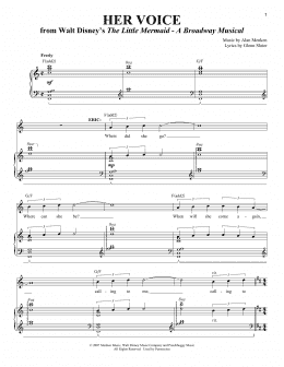 page one of Her Voice (Piano & Vocal)