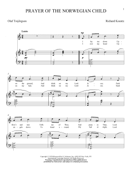 page one of Prayer Of The Norwegian Child (Piano & Vocal)
