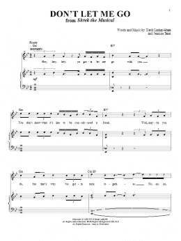 page one of Don't Let Me Go (Piano & Vocal)