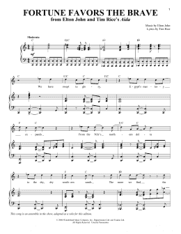 page one of Fortune Favors The Brave (Piano & Vocal)