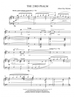 page one of The 23rd Psalm (Piano & Vocal)