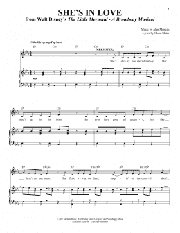 page one of She's In Love (Piano & Vocal)