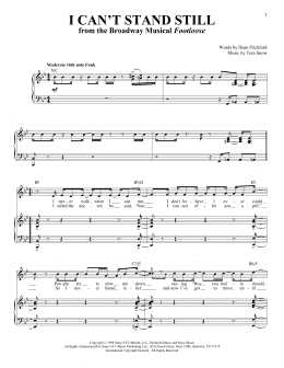 page one of I Can't Stand Still (Piano & Vocal)