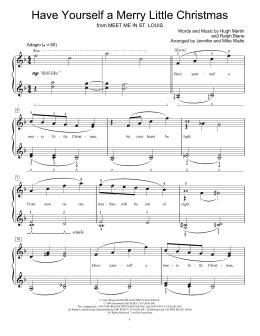 page one of Have Yourself A Merry Little Christmas (Educational Piano)