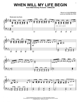 page one of When Will My Life Begin? (from Tangled) (Piano Solo)