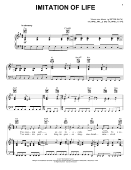 page one of Imitation Of Life (Piano, Vocal & Guitar Chords (Right-Hand Melody))