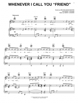 page one of Whenever I Call You "Friend" (Piano, Vocal & Guitar Chords (Right-Hand Melody))