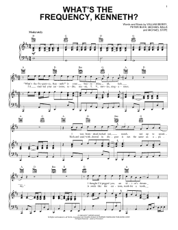 page one of What's The Frequency, Kenneth? (Piano, Vocal & Guitar Chords (Right-Hand Melody))