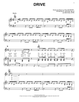 page one of Drive (Piano, Vocal & Guitar Chords (Right-Hand Melody))