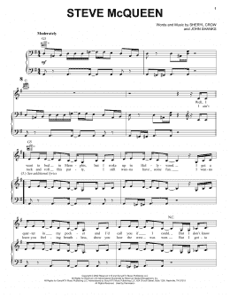 page one of Steve McQueen (Piano, Vocal & Guitar Chords (Right-Hand Melody))