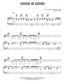 page one of Good Is Good (Piano, Vocal & Guitar Chords (Right-Hand Melody))