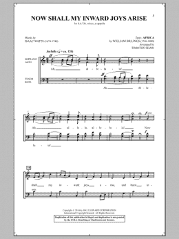 page one of Now Shall My Inward Joys Arise (SATB Choir)
