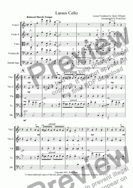 page one of Lassus Cello