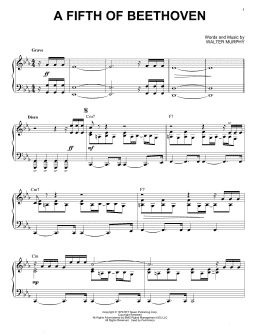 page one of A Fifth Of Beethoven (Piano Solo)