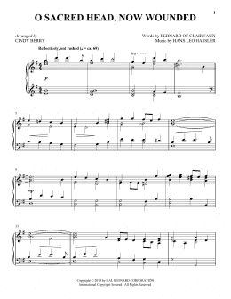 page one of O Sacred Head, Now Wounded (Piano Solo)
