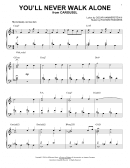 page one of You'll Never Walk Alone [Jazz version] (arr. Brent Edstrom) (Piano Solo)