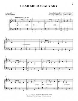page one of Lead Me To Calvary (Piano Solo)